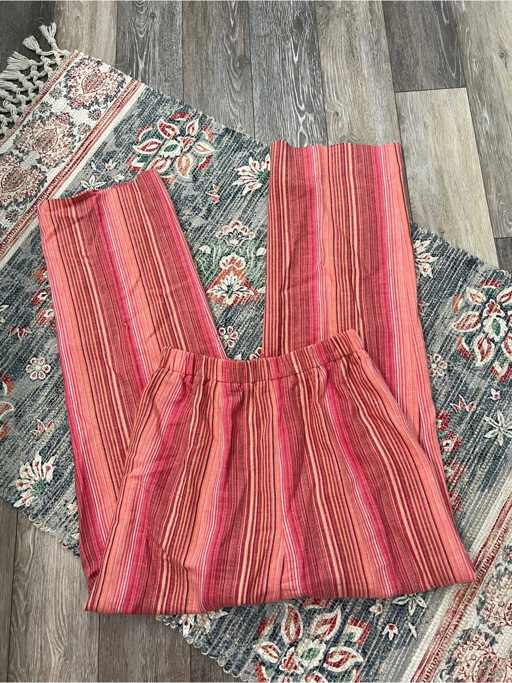Vintage positive attitude linen blend set pants skirt